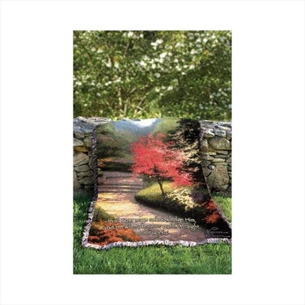 Manual Woodworkers & Weavers Manual Woodworkers and Weavers ATALD Afternoon Light Dogwood Tapestry Throw Blanket Fashionable Jacquard Woven 50 X 60 in. ATALD